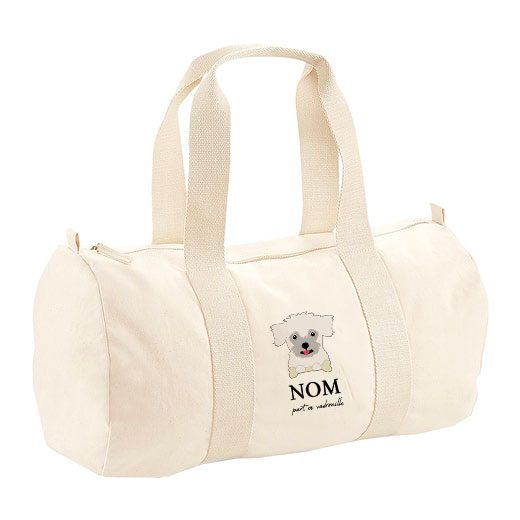 Sac polochon avec bandoulière - visuels avec os