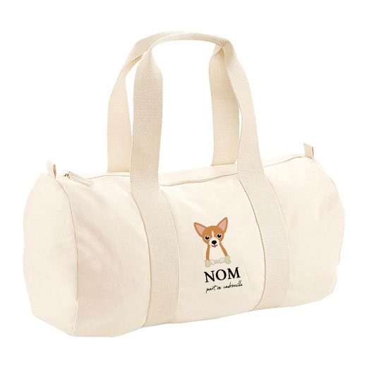 Sac polochon avec bandoulière - visuels avec os