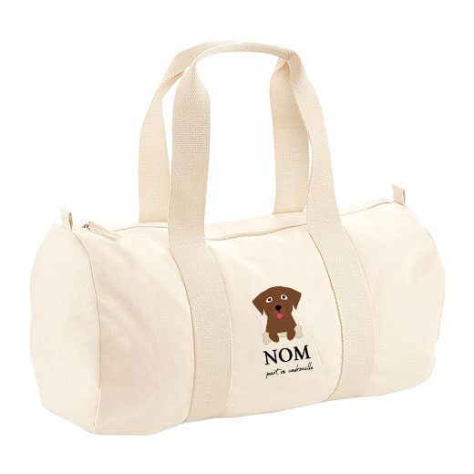 Sac polochon avec bandoulière - visuels avec os