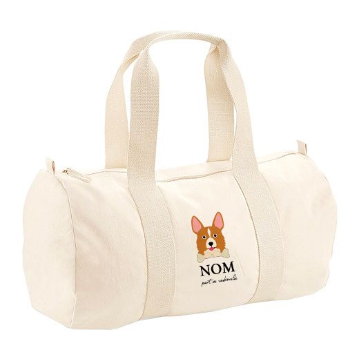 Sac polochon avec bandoulière - visuels avec os