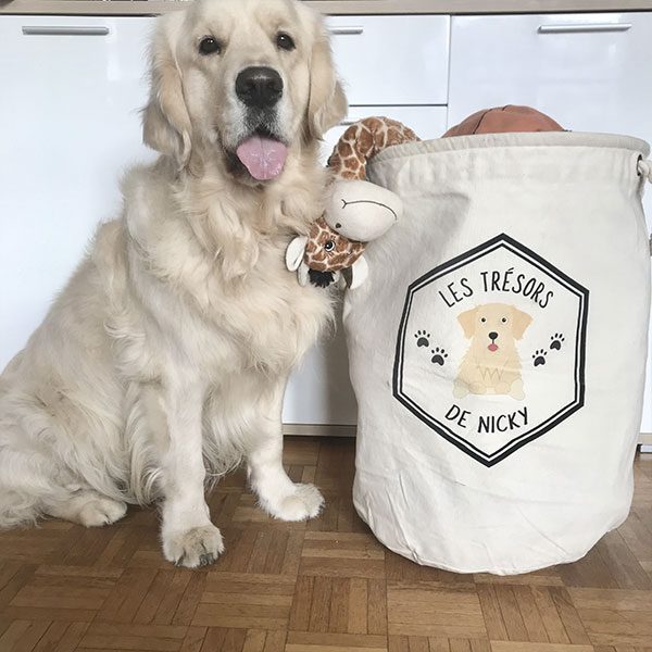 Sac à jouets L chien personnalisé