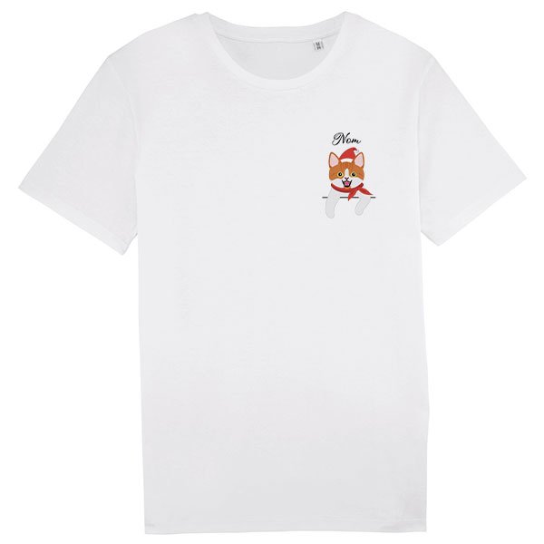tee-shirt-chat-noel-européen-bicolore-roux-et-blanc-homme