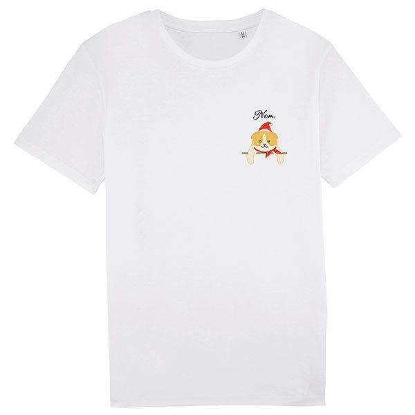 tee-shirt-chat-noel-européen-blanc-et-jaune-homme