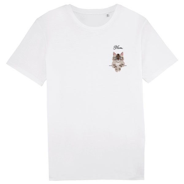 tee-shirt-chat-européen-tigré-marron-homme