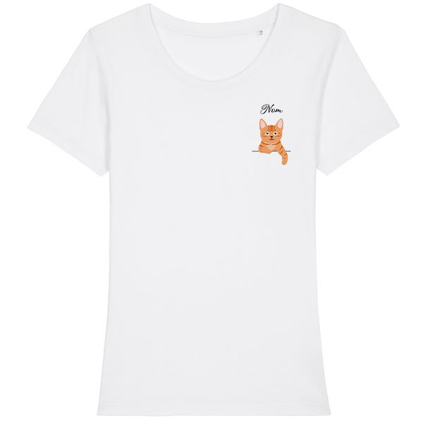 tee-shirt-chat-européen-tigré-roux-femme