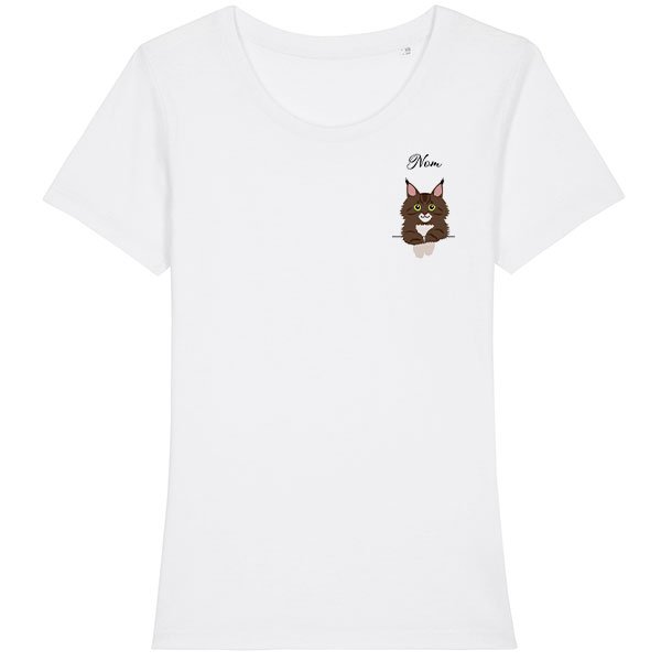 tee-shirt-chat-maine-coon-marron-femme