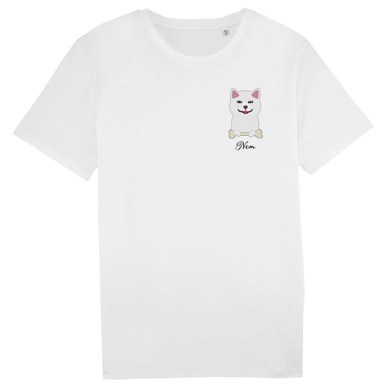 tee-shirt-chien-akita-inu-blanc-homme
