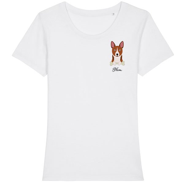 tee-shirt-chien-basenji-bringé-femme