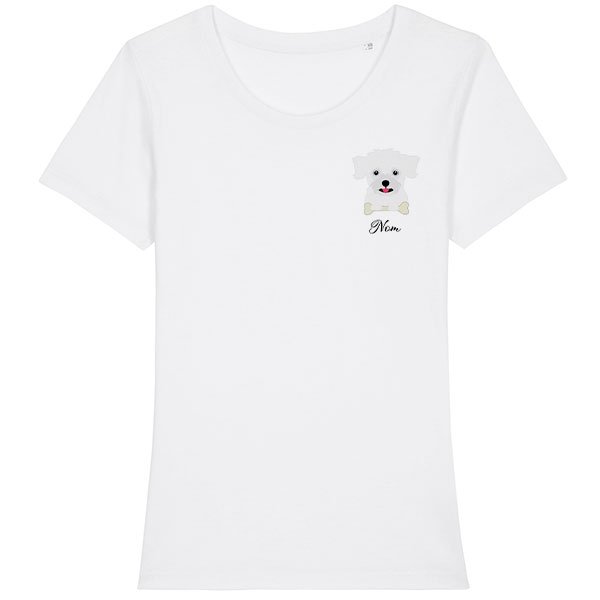 tee-shirt-chien-bichon-femme