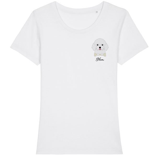 tee-shirt-chien-caniche-blanc-femme