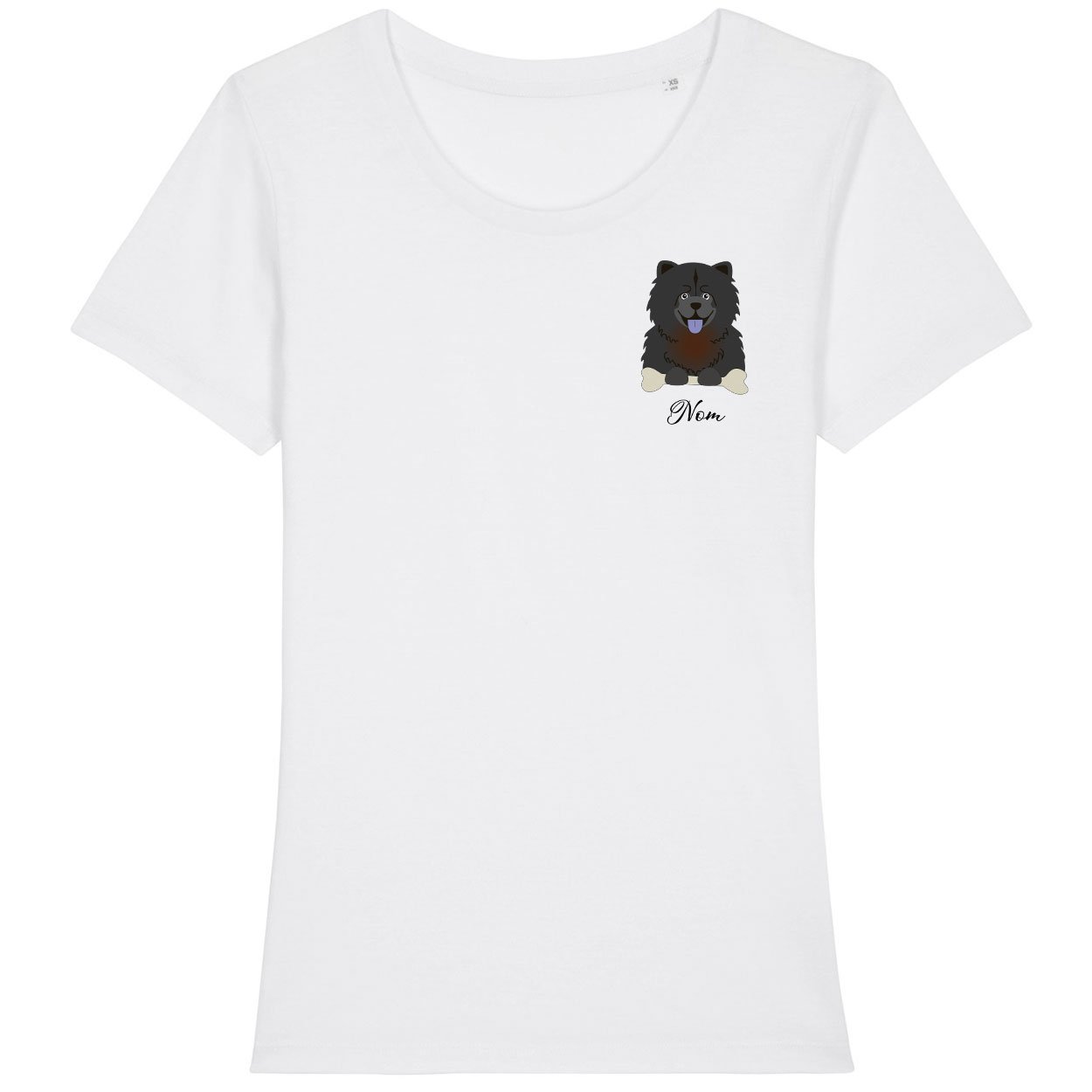 tee-shirt-chien-chow-chow-noir-femme