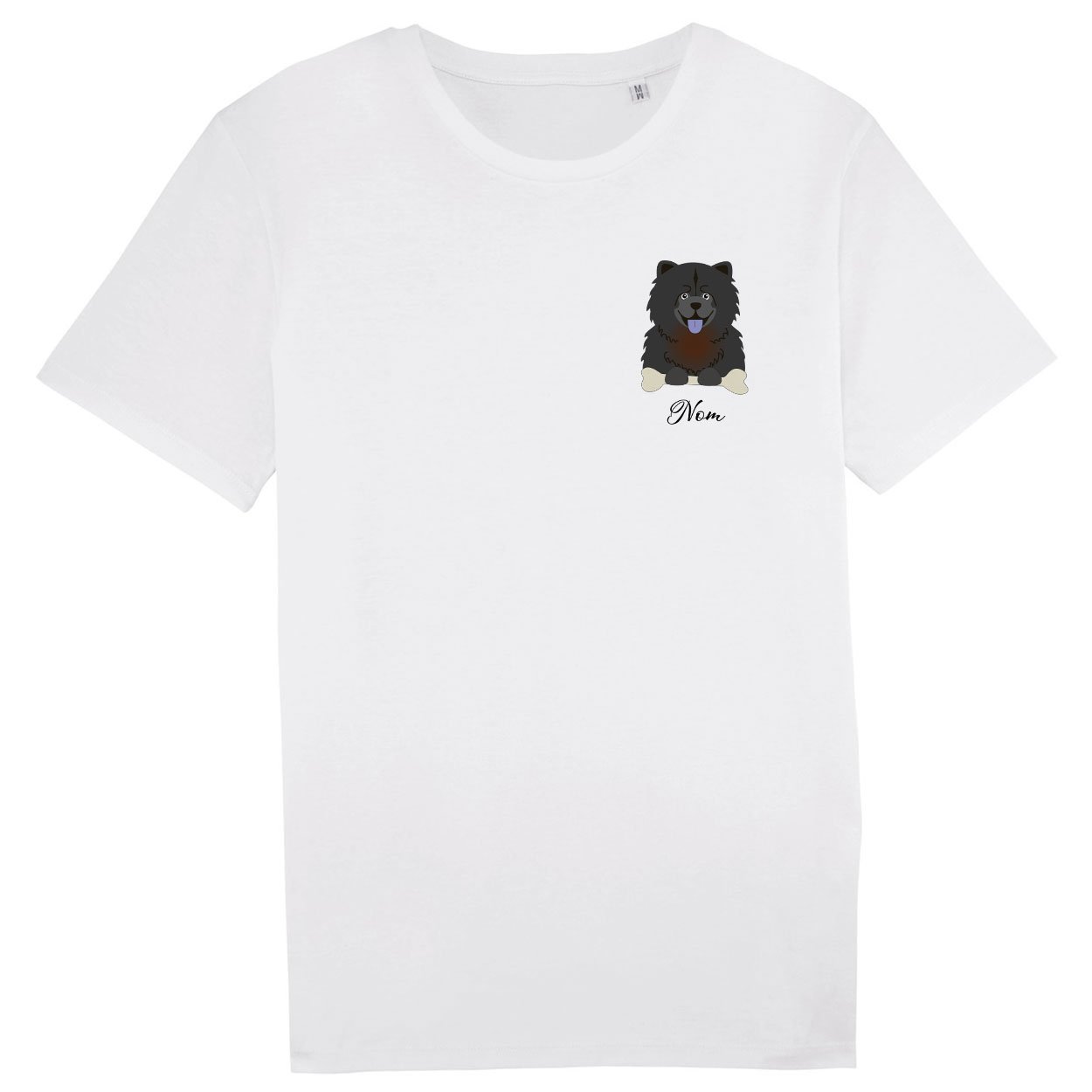 tee-shirt-chien-chow-chow-noir-homme