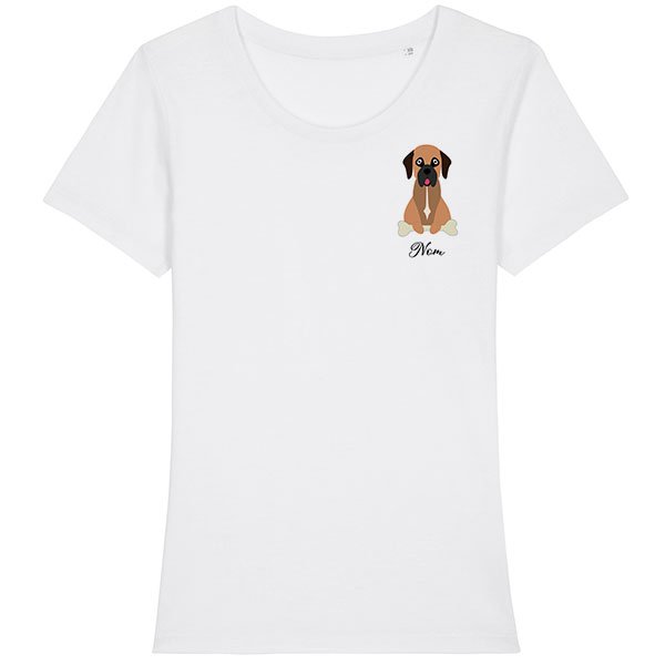 tee-shirt-chien- femme personnalisé