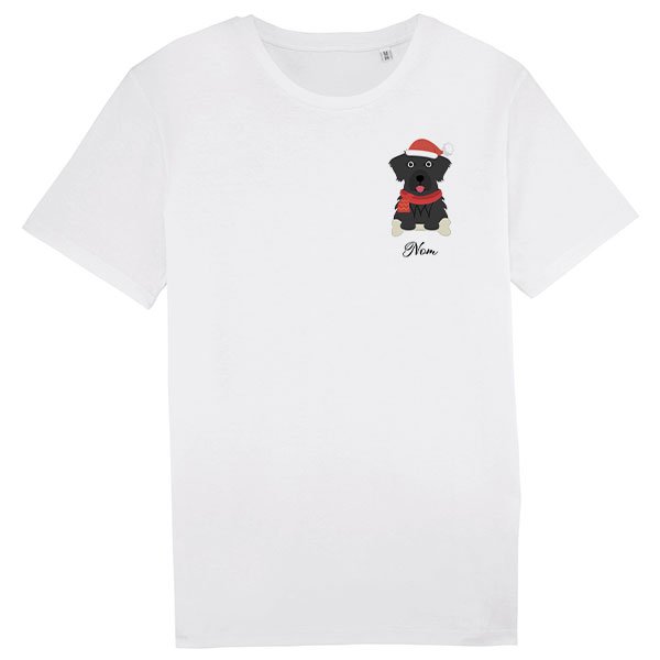 tee-shirt-chien-noel-flat-coated-retriever-homme