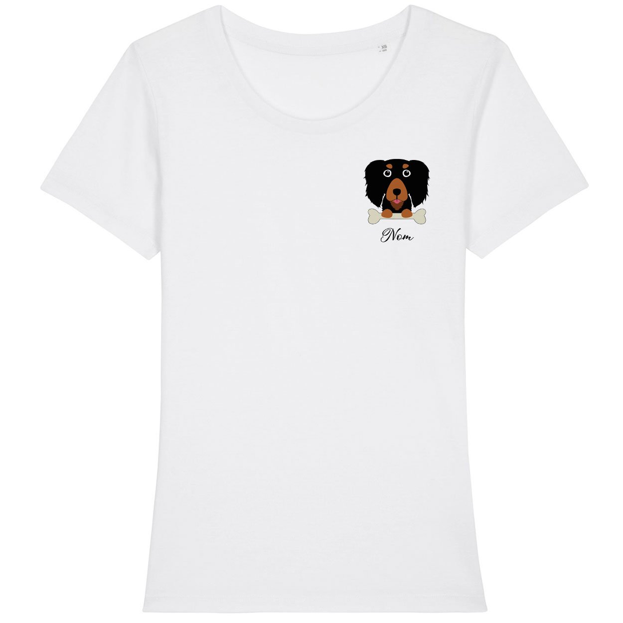 tee-shirt-chien-teckel-poil-long-noir-et-feu-femme