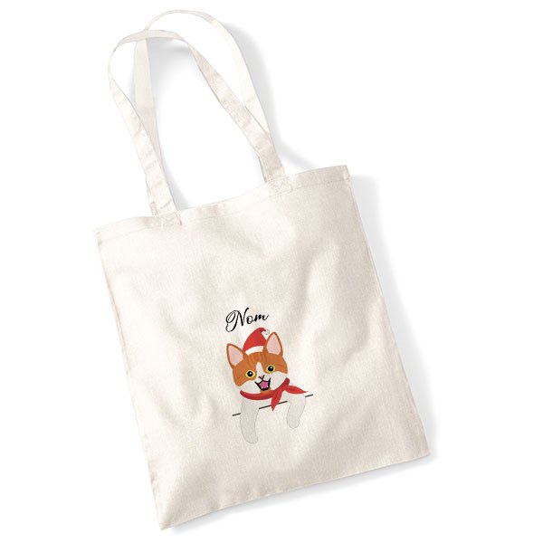 tote-bag-chat-noel-européen-bicolore-roux-et-blanc