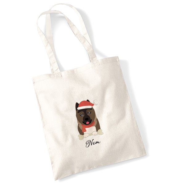 tote-bag-chien-noel-Akita-Americain