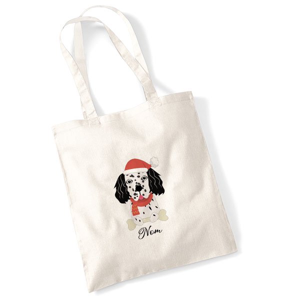 tote-bag-chien-noel-Setter-Anglais