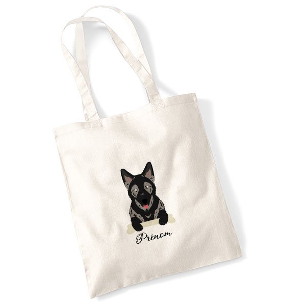tote-bag-chien-altdeutsche-schaferhunde-argenté