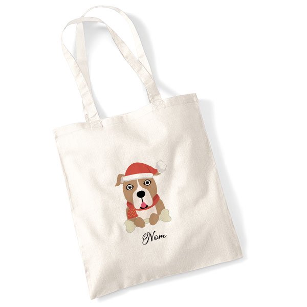 tote-bag-chien-noel-american-staff-marron