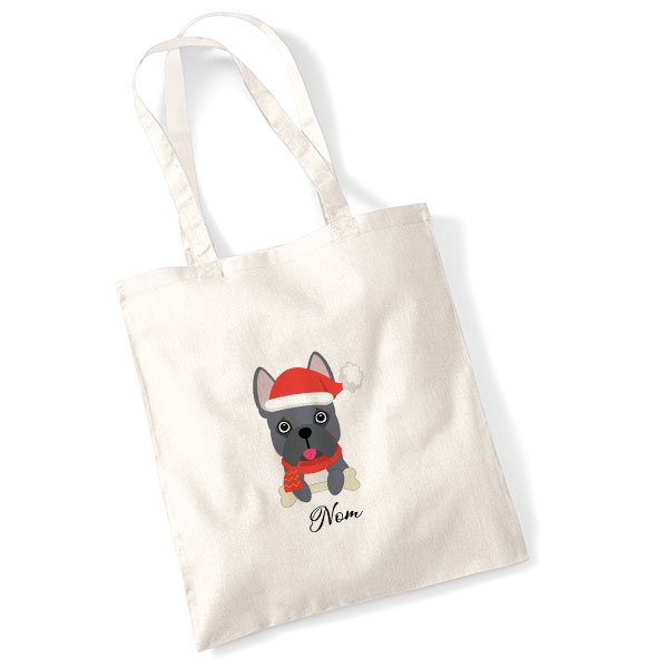 tote-bag-chien-noel-bouledogue-francais-bleu