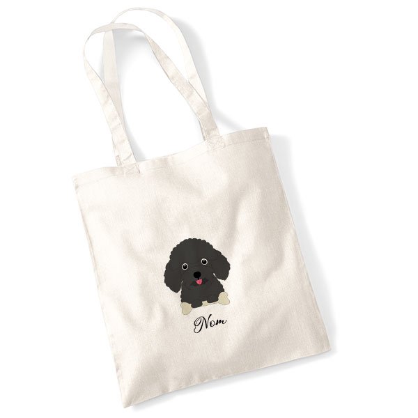 tote-bag-chien-caniche-noir