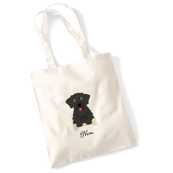 tote-bag-chien-flat-coated-retriever
