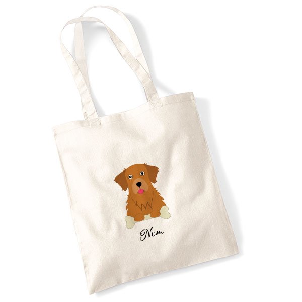 tote-bag-chien-golden-retriever-doré-foncé