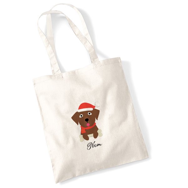 tote-bag-chien-noel-labrador-chocolat