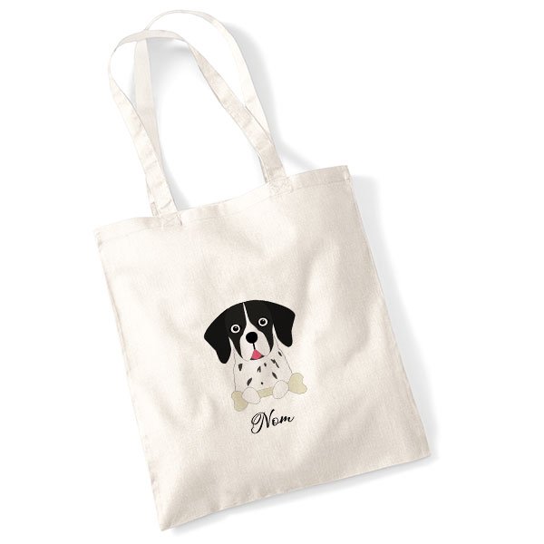 tote-bag-chien-pointer-anglais-noir-et-blanc