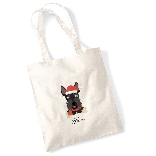 tote-bag-chien-noel-scottish-terrier