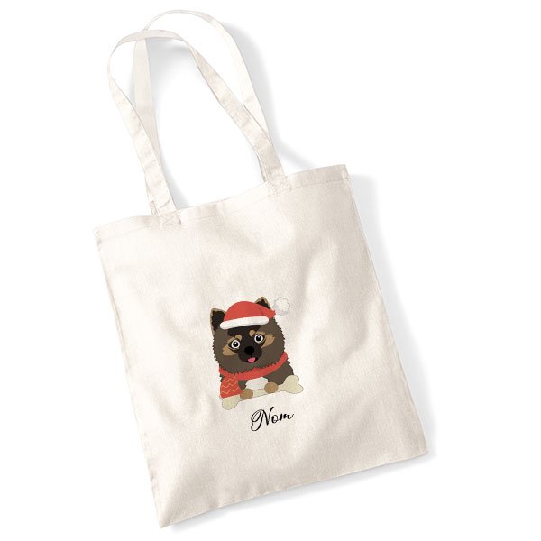 tote-bag-chien-noel-spitz-gris-loup