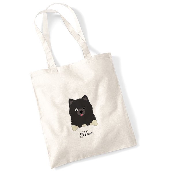 tote-bag-chien-spitz-noir