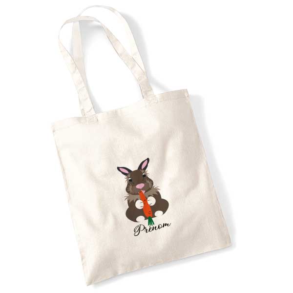 tote-bag-personnalise-lapin-lionhead-noir