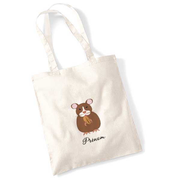 tote-bag-personnalise-hamster-marron