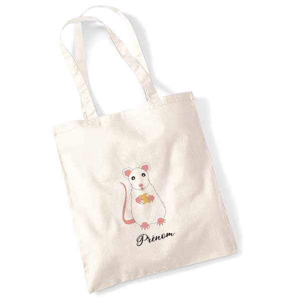 tote-bag-personnalise-rat-blanc