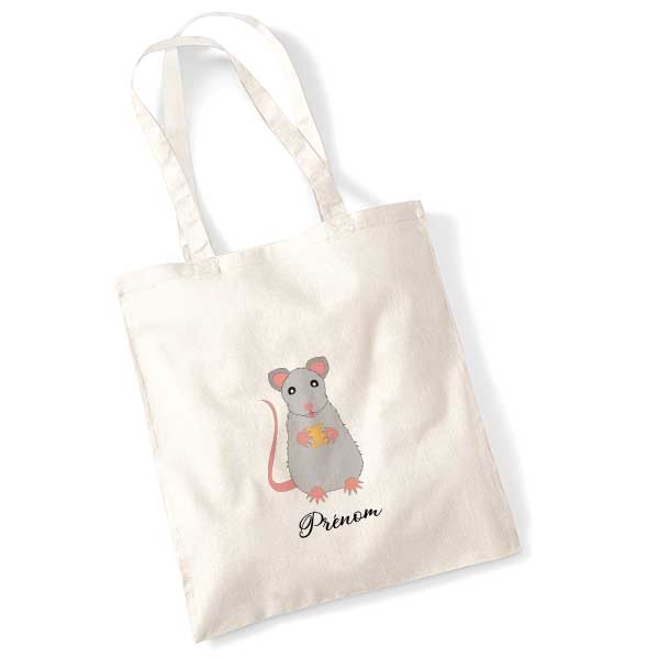tote-bag-personnalise-rat-gris-clair