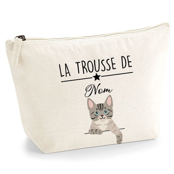 trousse chat europeen tigre blanc et gris