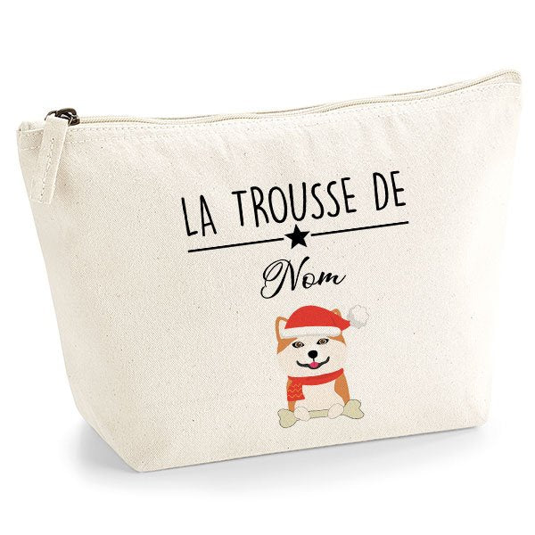 trousse-chien-noel-akita-inu-roux