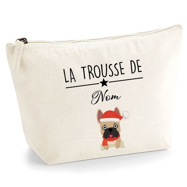 trousse-chien-noel-bouledogue-francais-marron