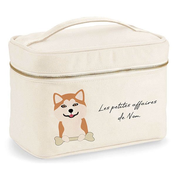 trousse-de-voyage-chien-akita-inu-roux