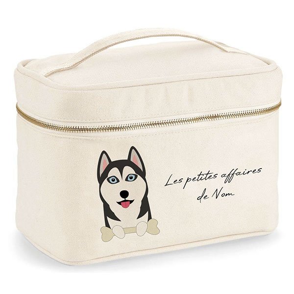 trousse-de-voyage-chien-husky-noir-et-blanc