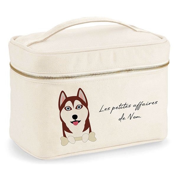 trousse-de-voyage-chien-husky-rouge-et-blanc