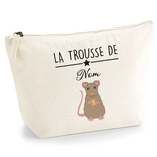 trousse-personnalise-rat-gris-creme