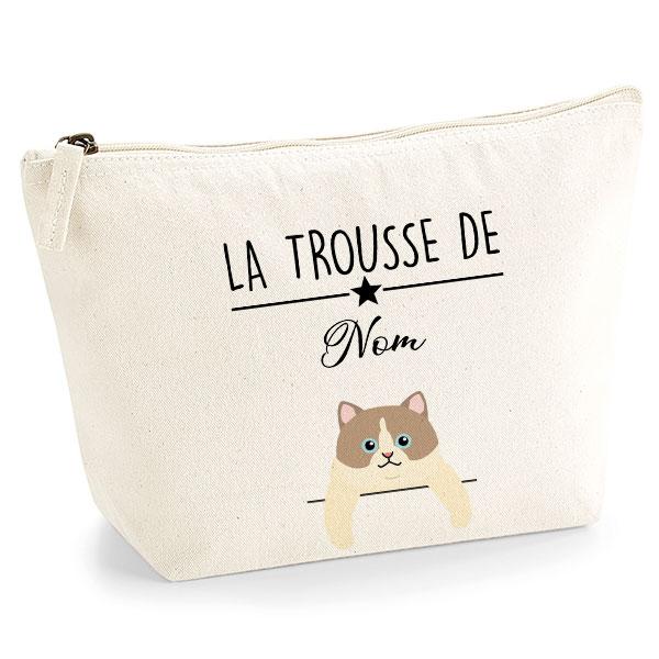 trousse chat europeen bicolore blanc et marron