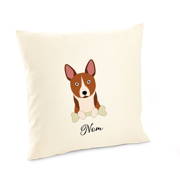 Housse de coussin chien personnalisée