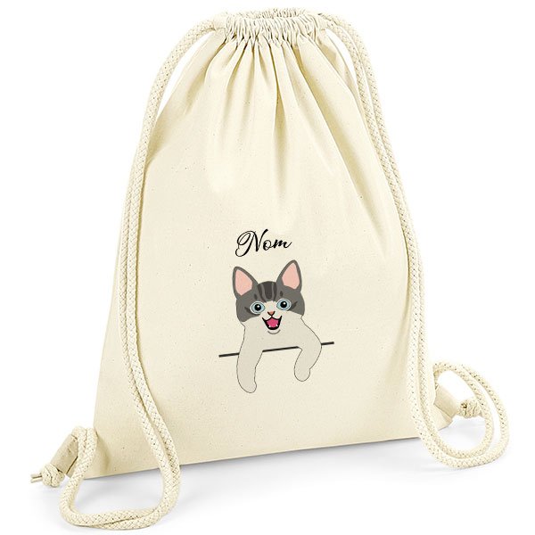 Sac De Gym Chat Personnalise Livraison Express Le Monde De Nicky