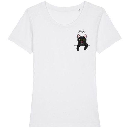 tee-shirt-chat-européen-noir-femme