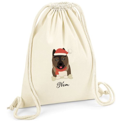 Sac-de-gym-noel-chien-Akita-Americain