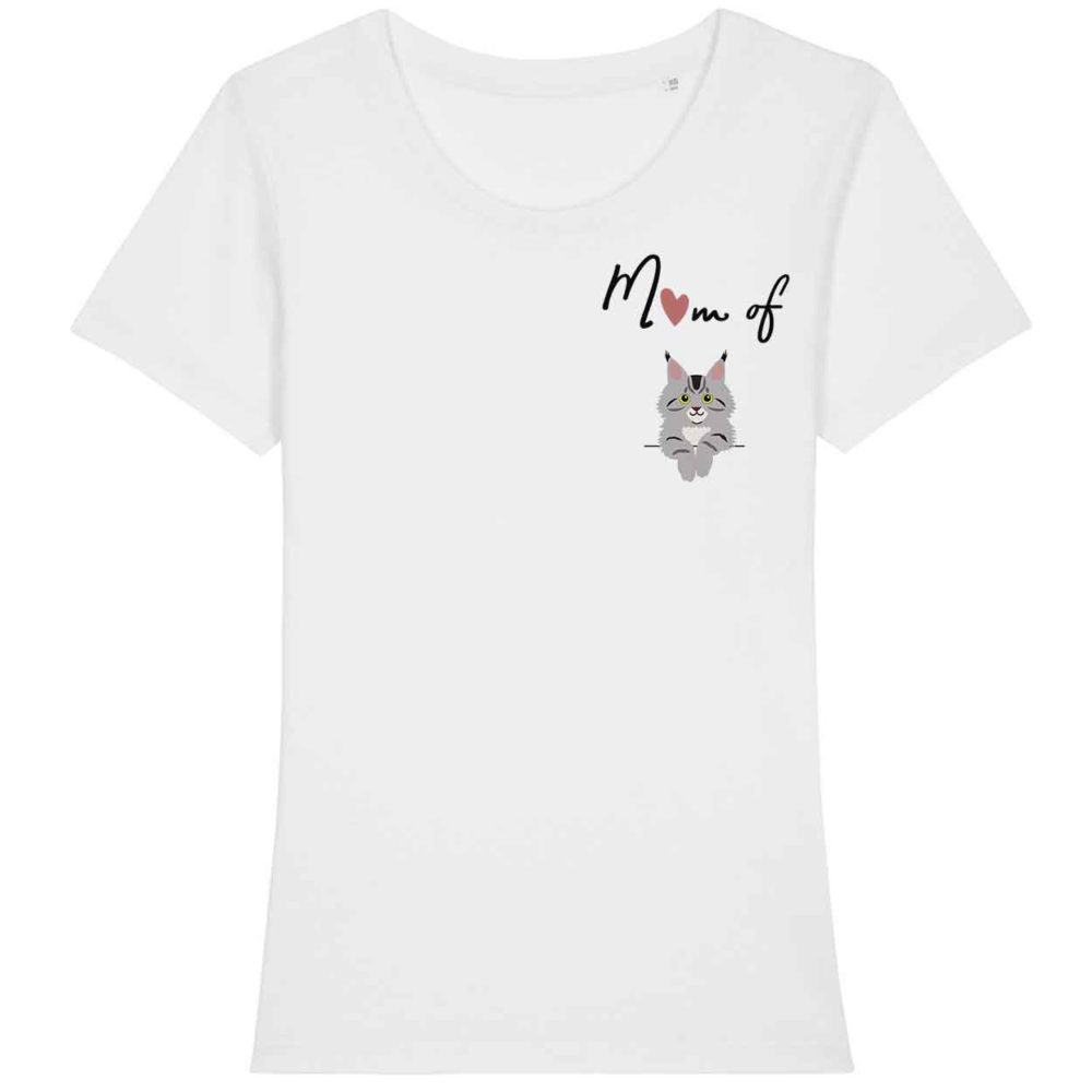 Tee shirt Mom Of Cat des 19 95 coton bio Le Monde de Nicky